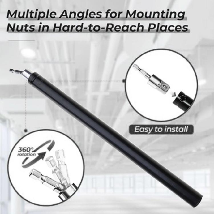 Hollowed Socket Rotatable Ceiling Leveling Sleeve Hollowed Screw Nut Hexagonal Socket For Drilling Power Tool Connection