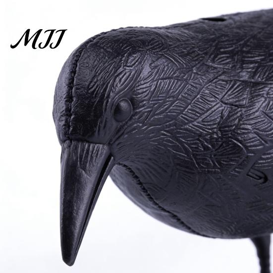 Window Decoration Crow Realistic Design Ornament, with Feather Texture Statue Texture, Stable Base Waterproof Sun-Resistant Gothic