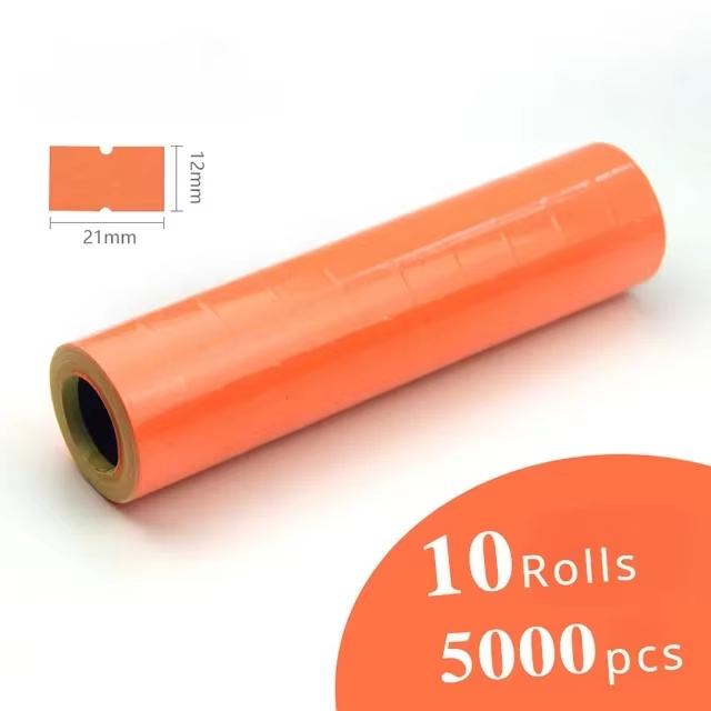 10 Rolls Price Label Tag for MX-5500 Price Gun Label Sticker, 5000pcs White and Color Retail Shop Price Gun Label