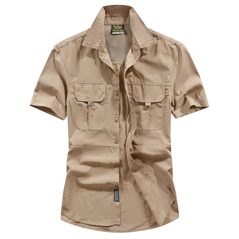 Men's Plus Size Casual Long-Sleeve Cotton Shirt - Spring/Autumn 2026 Collection