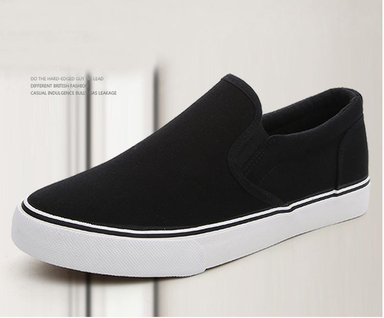 Herren Canvas Schuhe Schwarze Sneaker Lässige Slipper Mokassin Herrenschuhe Erwachsene Slip-On Flats Sommer Herren Trainer zapatos de hombre