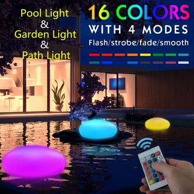 LED Solar Light Lamps Swimming Pool Ball Cobble Stone Lamp Light Solar Lighting Solar Lighing Garden Decoration