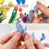 240pcs Pet Tulip Flower Stickers Waterproof Transparent Self-adhesive Floral Stickers