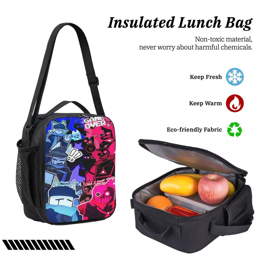 Cube And Blixer Forsaken Kids Backpack Lunch Box Pencil Boxes for Boys Girls Backpacks Kawaii School Bag Bookbag Set