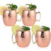 Moscow Mules Glass Stainless Steel Coppers-Plated Hammer Point Beer Glass European American Bar Cocktails Glass Drum Cup