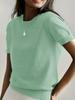 Round Neck Short Sleeve Thin Knit Loose Casual Women's Top - Summer/Autumn Collection