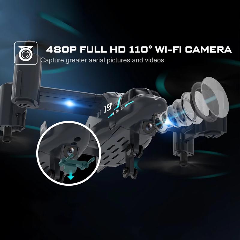 New Remote Control Airplane Toy with 480P Camera Suitable for Boys Two-in-One Air-Land Mode Helicopter Radio Drone Children Boy Christmas Gift