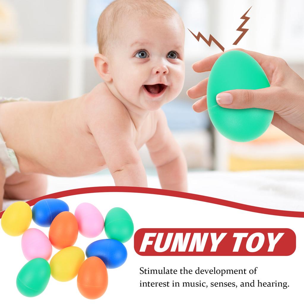 10 Stuks Kinderpercussie-instrument Elektrische Muzikale Drum Eieren Kinderinstrumenten Speelgoed Pasen Kinderspeelgoed Pokdalig