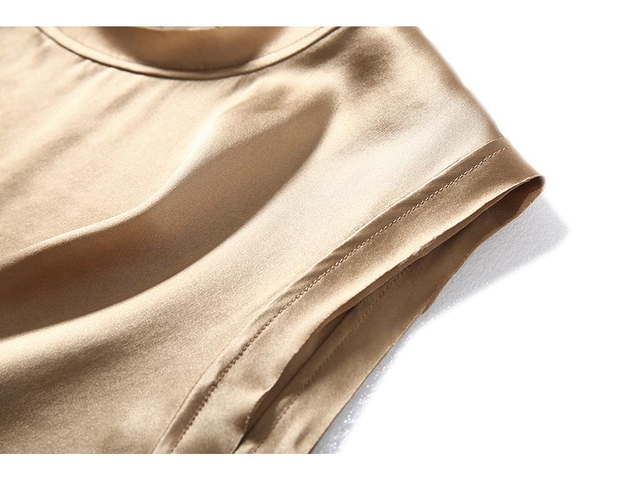 Plus Size Women's Silk Satin Camisole Vest - Mulberry Silk Base Layer Top