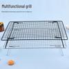 Foldable Thickened Iron Cooling Rack for Cookies, Bread, and Cake - Hollow Storage and Upside-Down Baking
