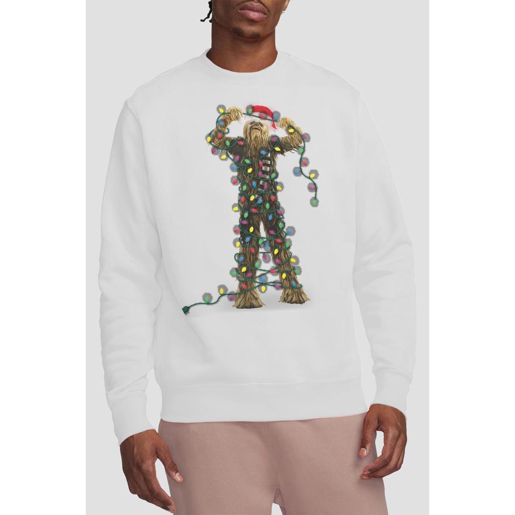STAR WARS Unisex Erwachsenen Chewbacca Lichterkette Weihnachten Sweatshirt