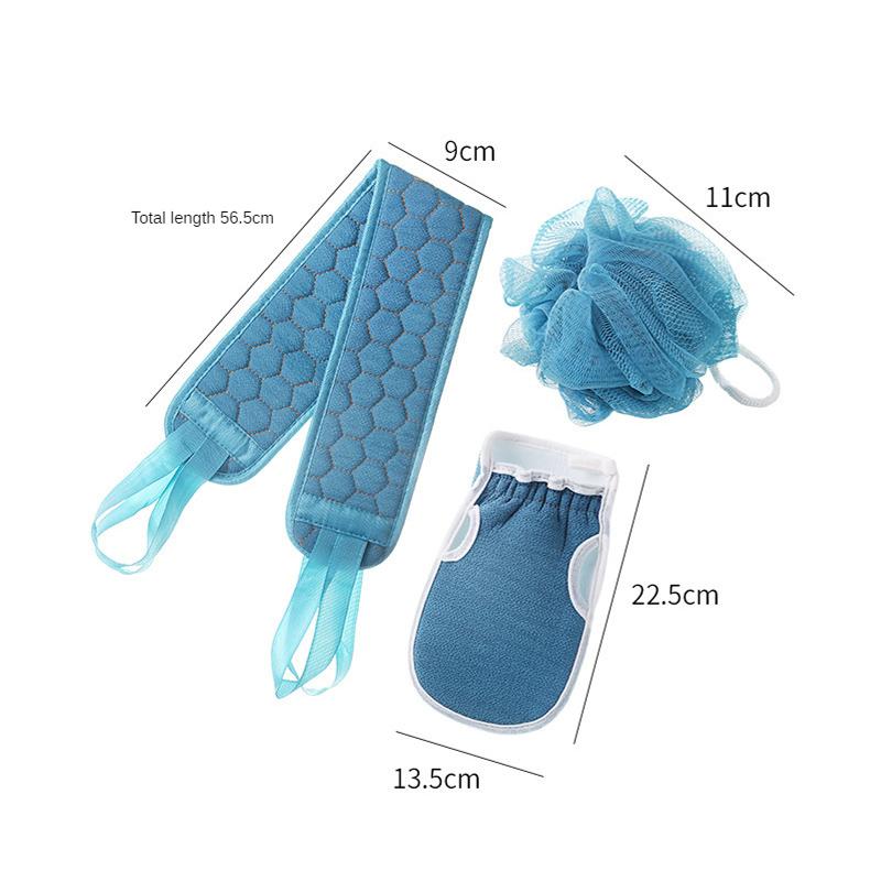 1 Set Bath Towels Household Bath Supply Washcloth Rub Ball Pull Back Strip Rub Back Belt Bath Towel for Home Bathroom