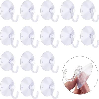 5/10/20pcsProfessional Transparent Suction Cup Plastic Hook for Bathroom and Kitchen Tiles
