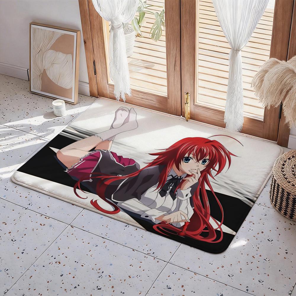 Anime H High School DxD Floor Mat Eco Flannel Doormat Non Slip Odorless Indoor Floor Rug Soft Short Plush Home Mat