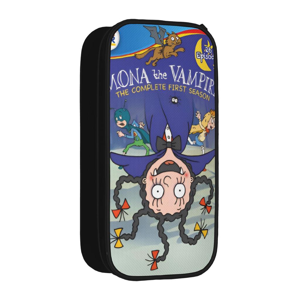 Mona The Vampire Anime Pencil Case New Pen Bag Girls Boys Big Capacity School Supplies Zipper Pencilcases