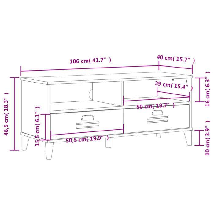 VidaXL Meuble TV, Armoire de Télévision avec Tiroirs, Meuble Télé avec Rangement Salon Salle de Séjour, Industriel, Noir 374930
