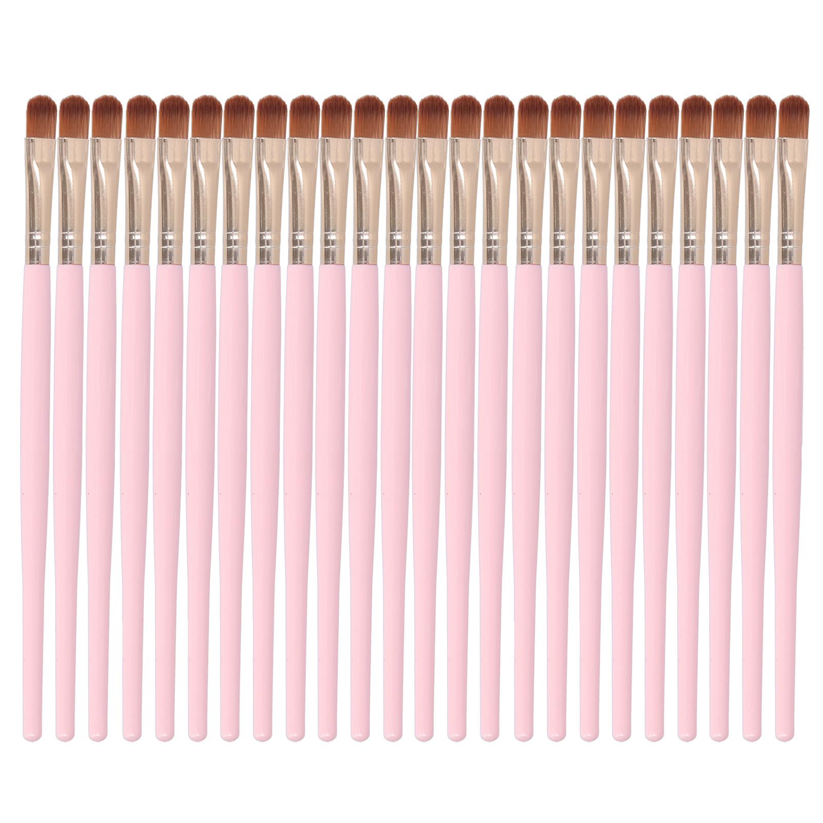 

24Pcs PS Длинная ручка Тени для век Щетка Портативный мягкий макияж для волос Косметическая косметика Инструмент для красоты