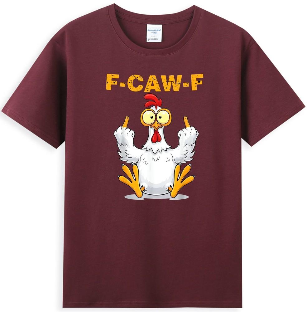 Fcawf Funny Chicken Middle Finger Meme Quote Vintage Unisexs Tshirt S