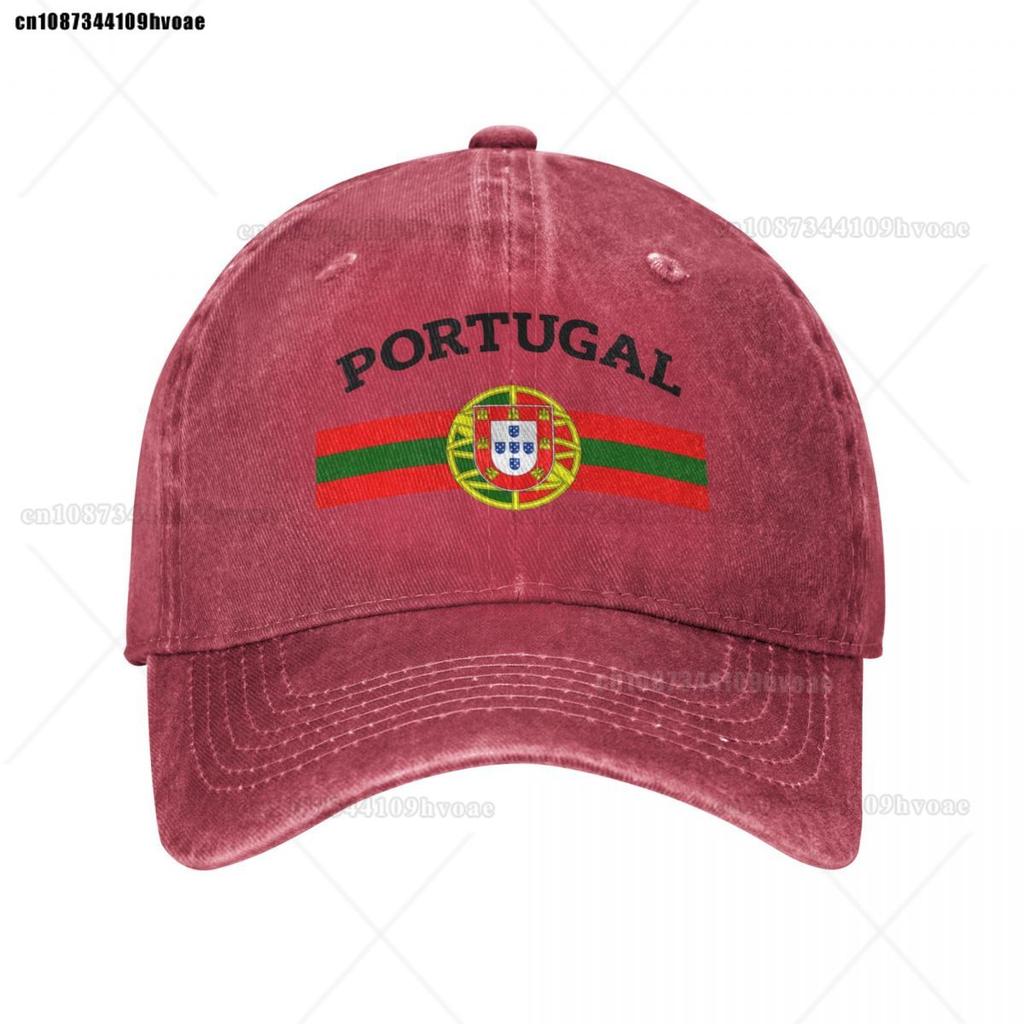 Portugal Soccer Team Flag Portuguese Shield Crest Baseball Cap Vintage Distressed Denim Snapback Hat for Caps Hat