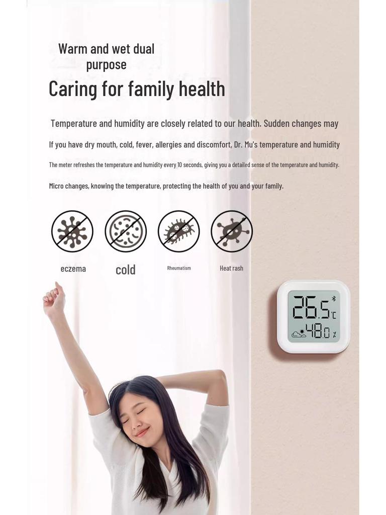 High-Precision Indoor Baby Room Thermo-Hygrometer
