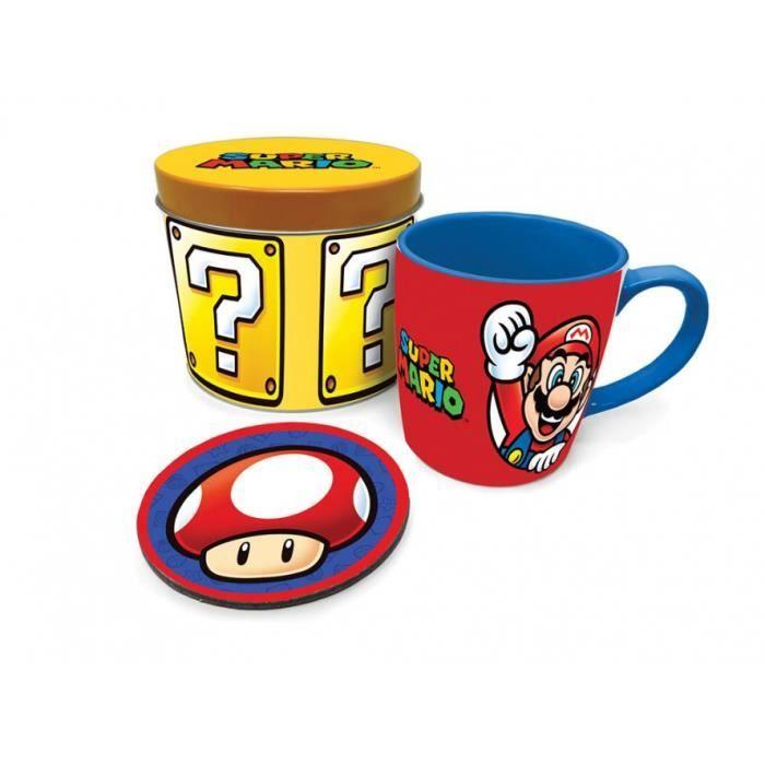 Box métal - SUPER MARIO - Let's go - Mug & sous verre - Multicolore - Enfant