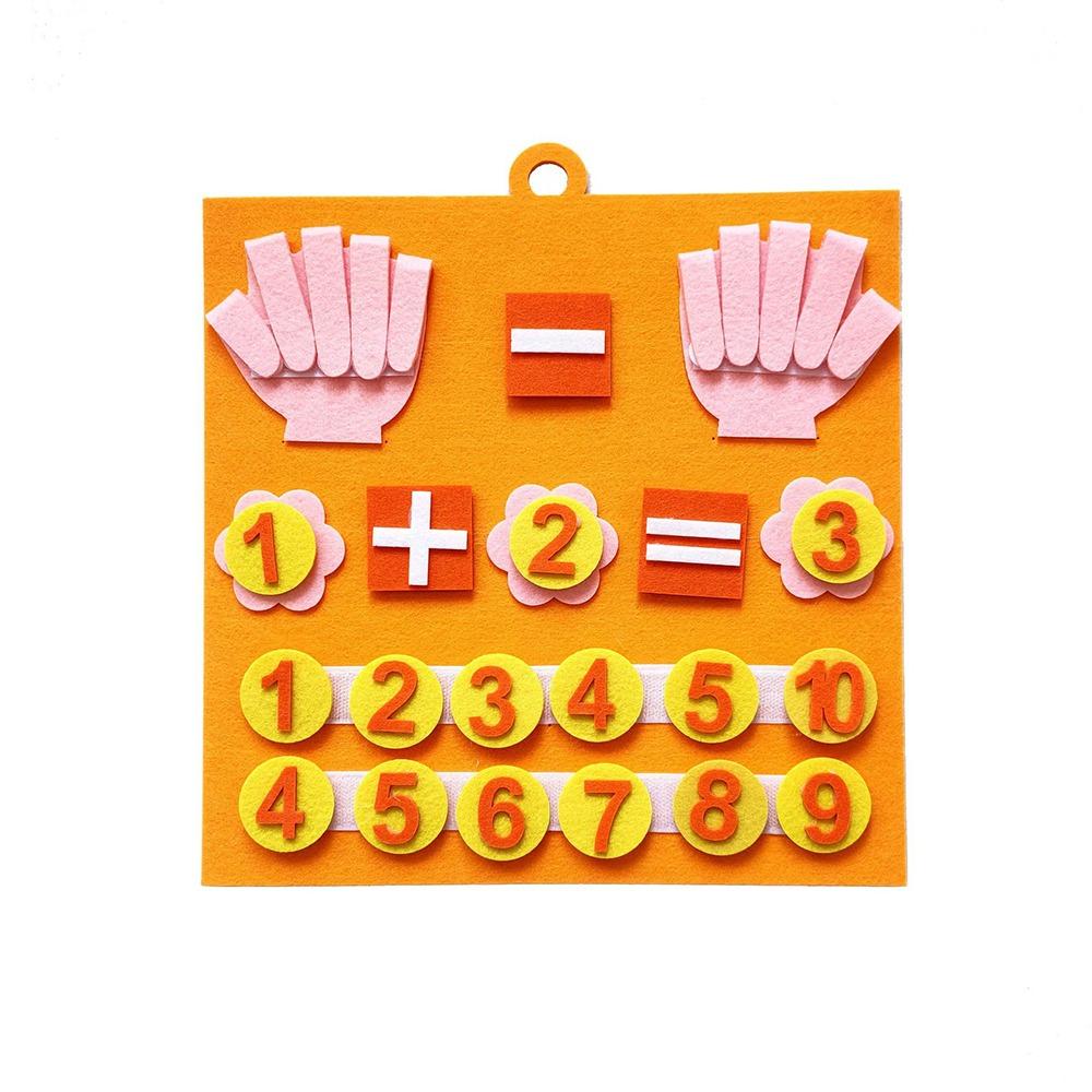 Neues Filz Fingerzahlen Mathe Spielzeug DIY Einfache Mathe Kinder Zählen Lernen Montessori Pädagogisch Für Intelligenz
