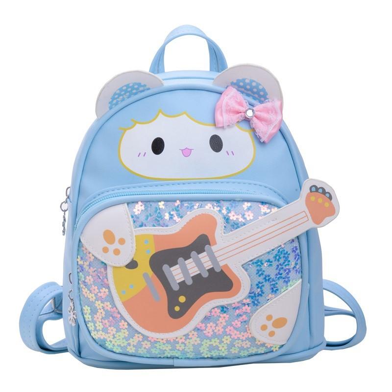 Guitar Lightweight Cartoon Children Backpack For Kindergarten And Use School