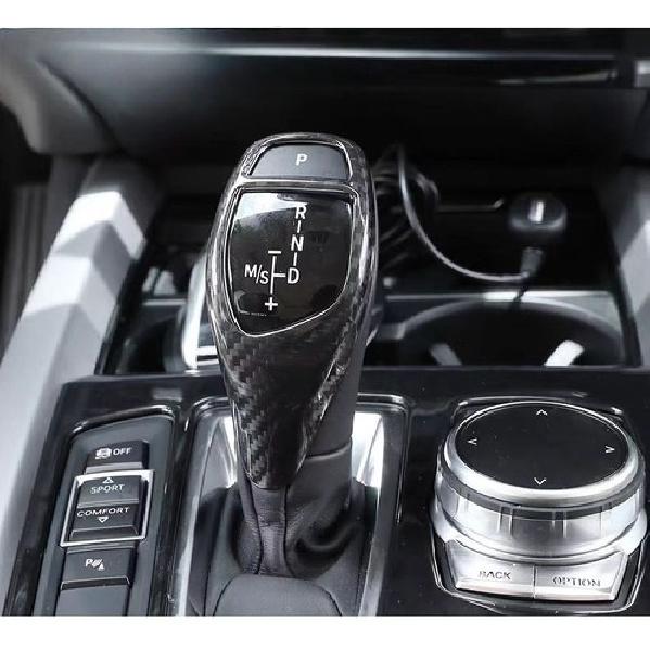 Gear Shift Knob Cover Trim Fits For BMW BMW 1 2 3 4 5 6 Series Carbon fiber Look