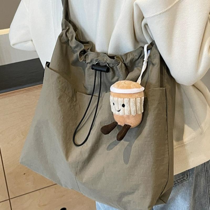 Dam Nylon Axelväska Krympningsfri Rynkfri Crossbody Väska Lättvikt Stor Kapacitet Pendlar Dam Tygväska