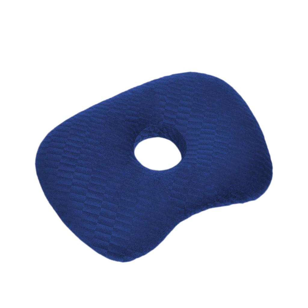 Ear Piercing Pillow Soft Fleece Guard Orthopedic Pillow with Ear Hole for Side Sleepers Office Travel