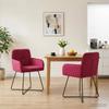 Dining Chairs 2 Pcs Velvet Wine Red 59 X 56.5 X 86 Cm