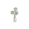 Glass Vase Anti-glare Brooch for Women High-end and Personalized Brooch Collar Buckle Corsage