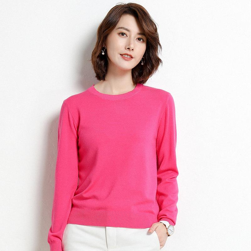 MRMT 2022 Brand New Womens Sweaters Bottoms Ladys Women Sweater Thin Long-Sleeved O-Neck Wool Woman Sweaters Knit Pullover