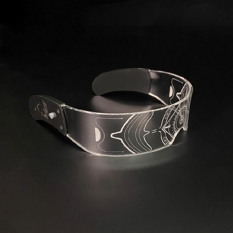 Flashing LED Party Eyeglasses Acrylic Spectacles Rechargeable Glasses for Cosplay Festival Outfits Stylish Eyewear