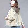 Women's Thick Velvet Corduroy Jacket - Korean Style, Loose Fit, Short Length for Spring/Fall/Winter 2025