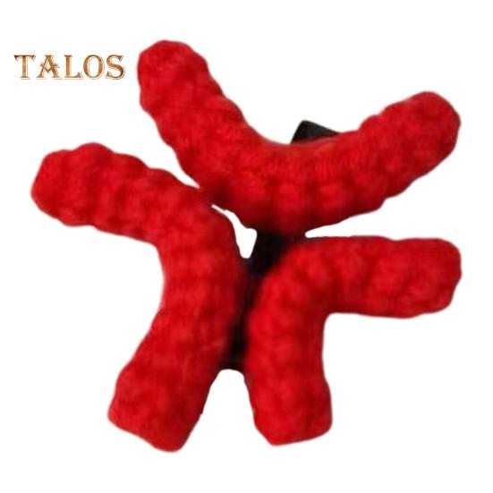 

Заколка для волос из шерсти с графическим дизайном Angry, односложная заколка, легкая, удобная, для повседневной носки, для походов по магазинам, вечеринок, встреч, для волос красный