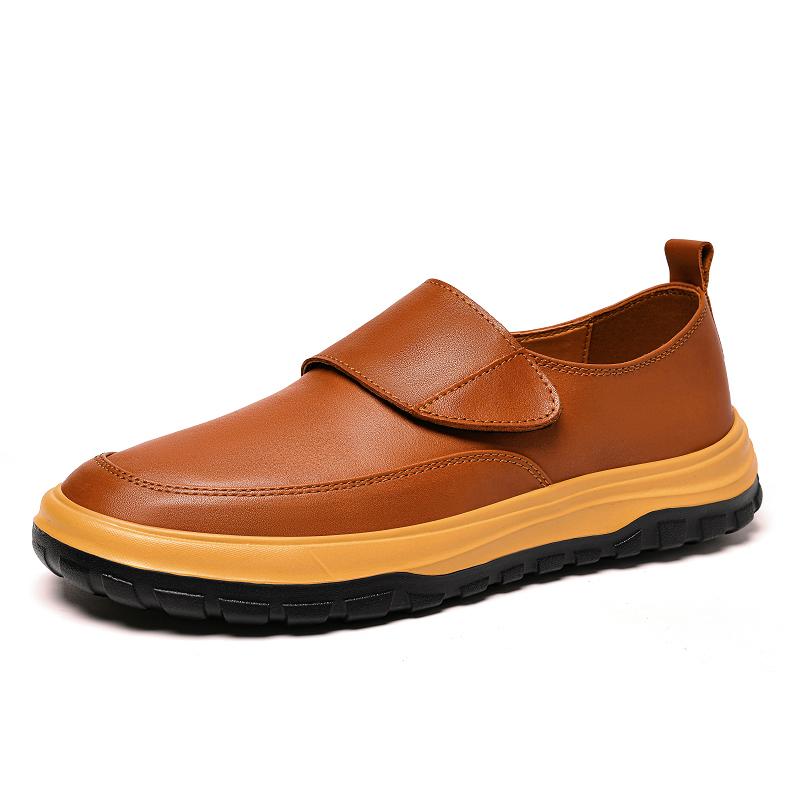 

Fashion Elegantes Loafers Comfy Moccasins Simple Dress Shoes Genuine Leather Men s Casual Shoes Classic Hand Sewing Male Slip on Flats 38 оранжевый