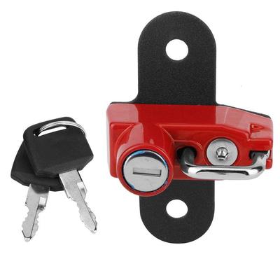 Helmet Lock, vStrom 250-Qiilu Helmet Lock Mount Anti-Theft Helmet Lock Aluminum Alloy Fit Suzuki V-Strom 250 2017 and Later (Red)