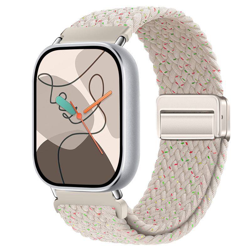 For Redmi Watch 6/5/4 XiaoMi Mi Band 8 Pro Quick Release Magnetic Woven Nylon Band Adjustable Breathable Sport Wristband
