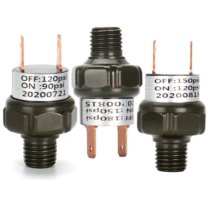 90-120PSI 120-150PSI 150-180PSI New Air Pressure Switch Tank Mount Thread 1/4" NPT 12V/24V For Train Horn Air Horns Repair Part