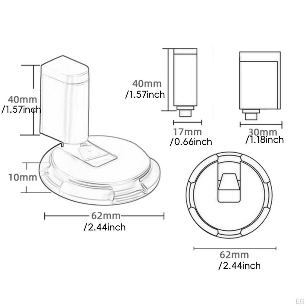 Door Stopper Stop Holder Home Office Bathroom Zinc Alloy Compact Adjustable Height Anti