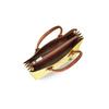 Michael Kors Luggage Series Mercer Letter LOGO Lock Accordion Bag Cow Leather Handbag Women's Bright Yellow/acorn Brown/white