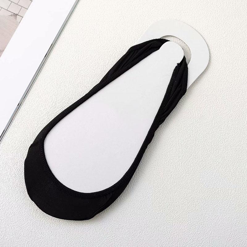 1 par Ultratunna Osynliga Lågskurna Halkfria Silkesstrumpor för Högklackade Skor Isilke Tunna Halvhandflats Hängselstrumpa Tofflor