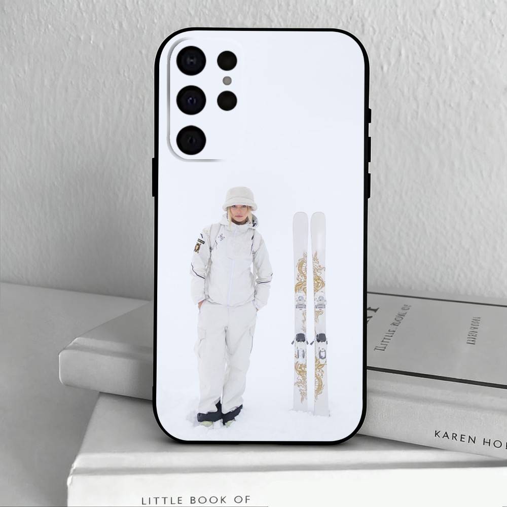

Чехол для телефона Снежная принцесса E-Eileen G-Gu для Samsung S25, S24, S21, S22, S23, S30, Ultra, S20, Plus, Других Мягкая Черная Крышка Samsung S225G