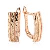 Kinel Hot Unusual Creative Hollow Glossy Earrings for Women Fashion 585 Rose Gold Color Ethnic Bride Daily Fine Vintage Jewelry