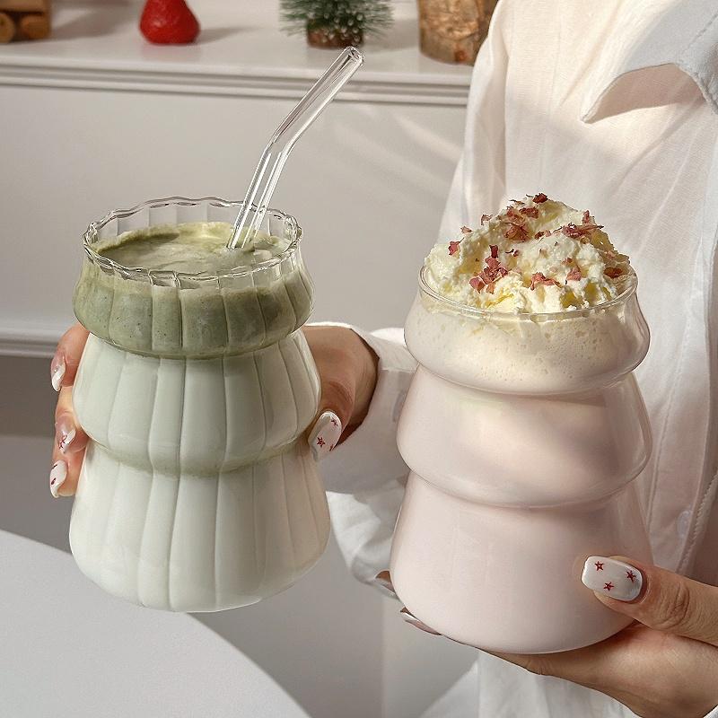 Transparent Glass Cup Milk Juice Cup  Heat-Resisting Coffee Wine Glasses Home Water Tea Mugs