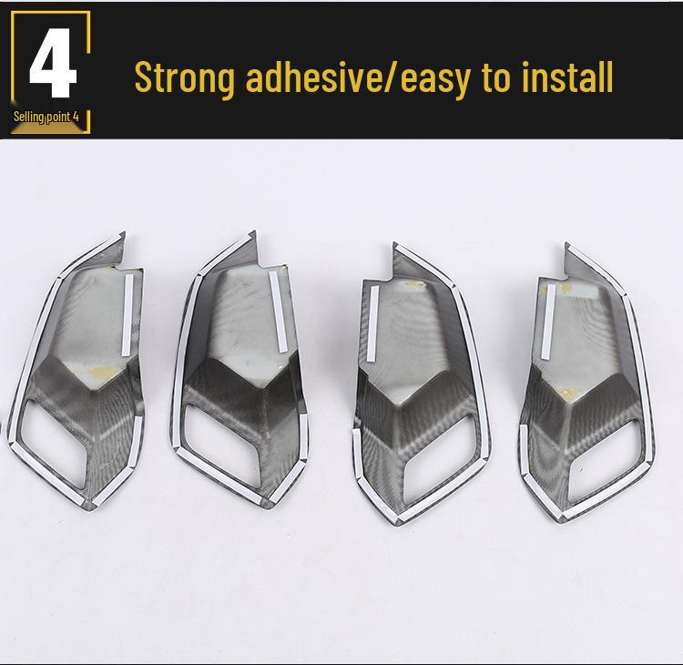 2019 Q3 Innentür Schalen Griff Abdeckung Aufkleber für Auto Innendekoration