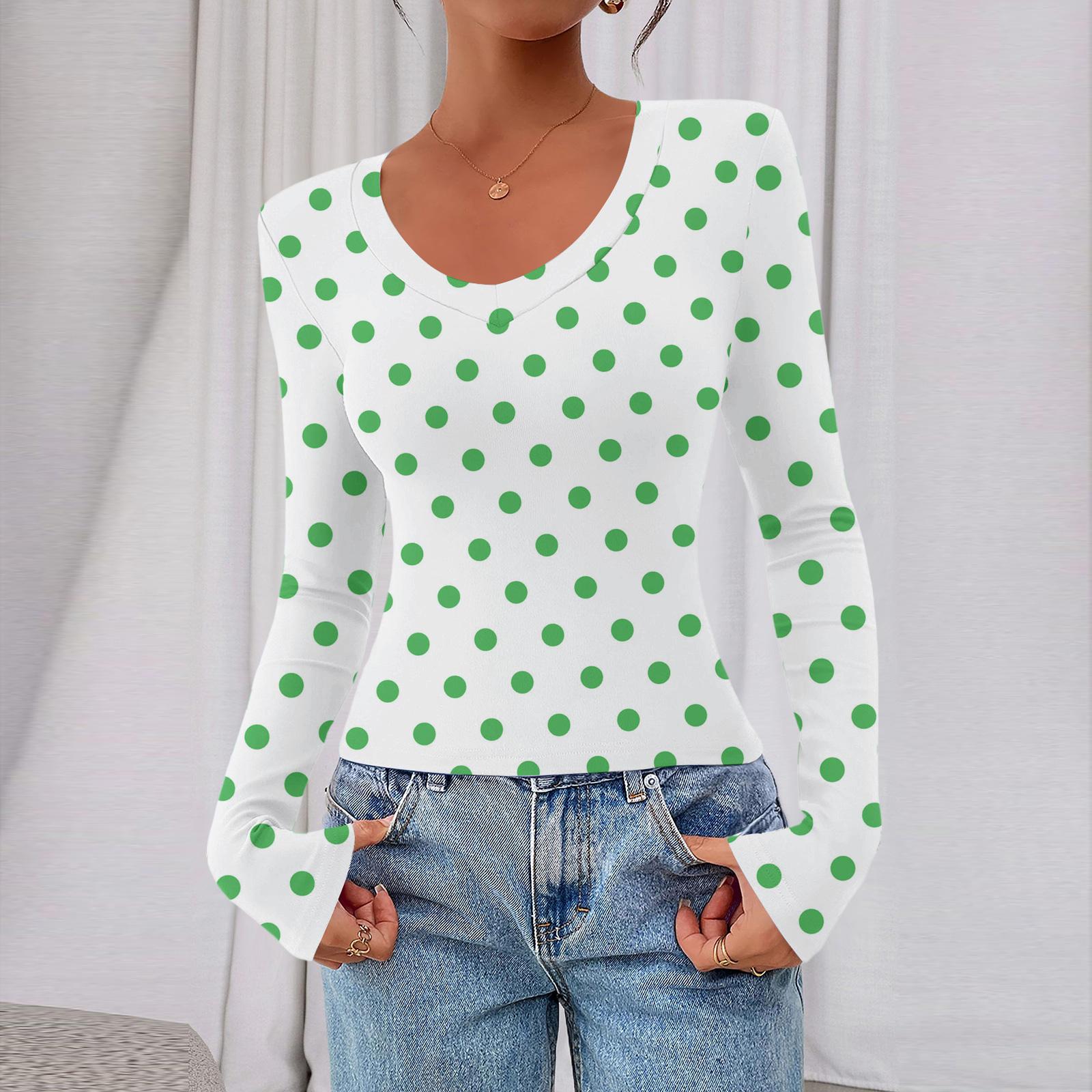 

Женский повседневный модный топ с глубоким V-образным вырезом, облегающий, укороченный, с ретро-принтом для прогулок XXL зелёный