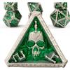 Mystery Skull Metal DND Dice Set for Dungeons and Dragons, Unique Magic RPG Role Playing Game Accessories Gifts