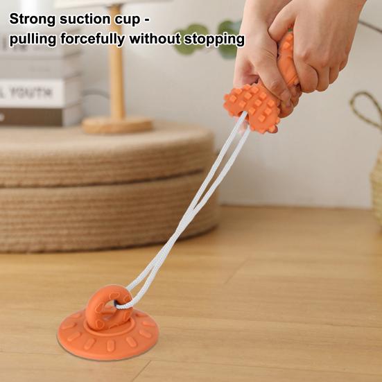 Suction Cup Dog Rope Toy Interactive Dog Chew Toy Tug-of-War Teeth Cleaning Toy for Puppy Teething Dogs Boredom Relief